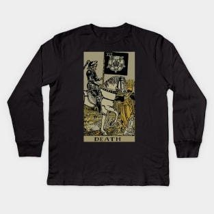 The Death Tarot Card Kids Long Sleeve T-Shirt